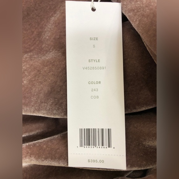 NWT $395 Vince Velvet Tank Midi Dress In Cocoa Bean - Picture 5 of 6